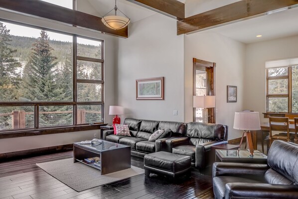 Smart TV, fireplace, offices, computer monitors