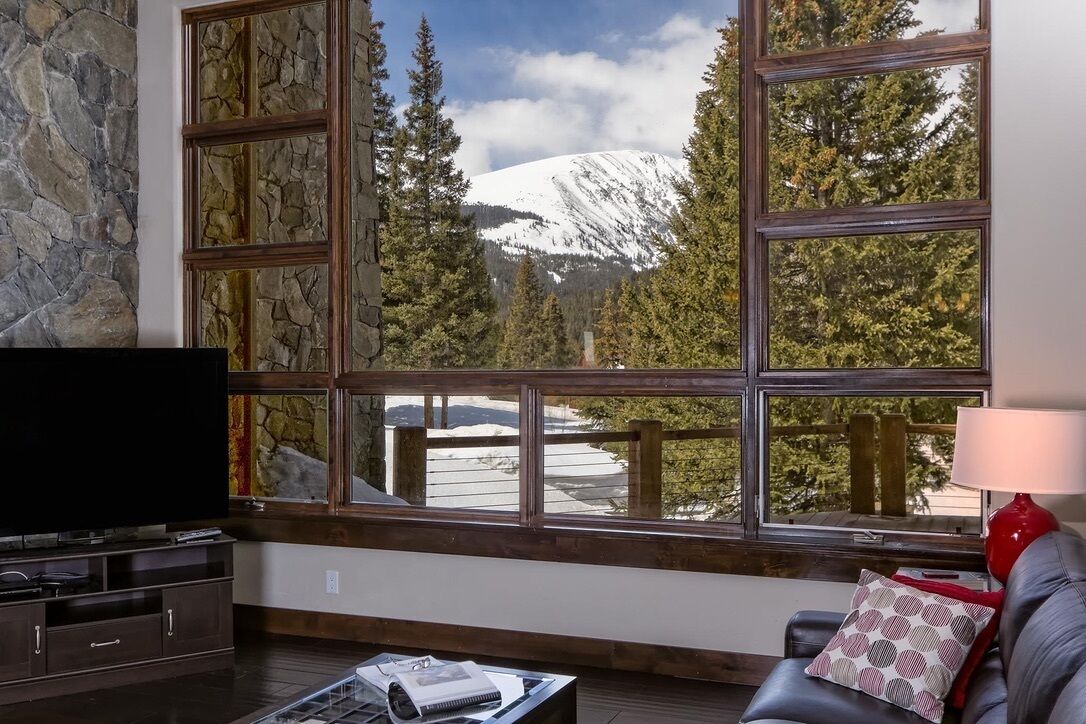 TV connectée, cheminée, espaces bureaux, écrans d'ordinateur