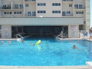 Indoor pool, a heated pool