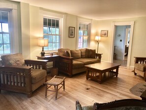 Smart TV, fireplace, video games, books