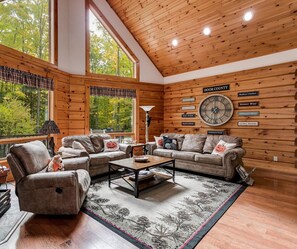 Smart-TV, DVD-spiller, bøker og filmbibliotek