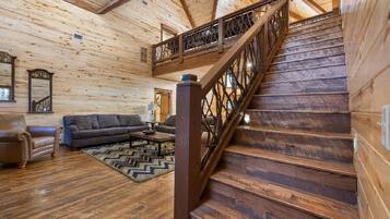 Télévision, cheminée, lecteur de DVD