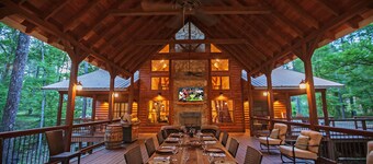 Copper Spa Lodge (14 Personen, 3 Master, 1 Schlafraum, Spiele, Nassdampfbad)