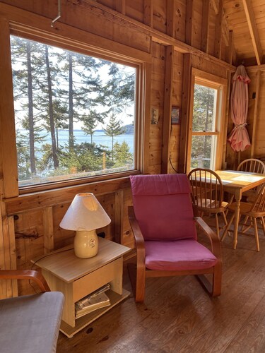 Secluded Oceanfront Cabin With Private Cove and Beach