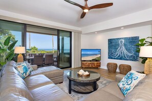 TV, DVD player, stereo