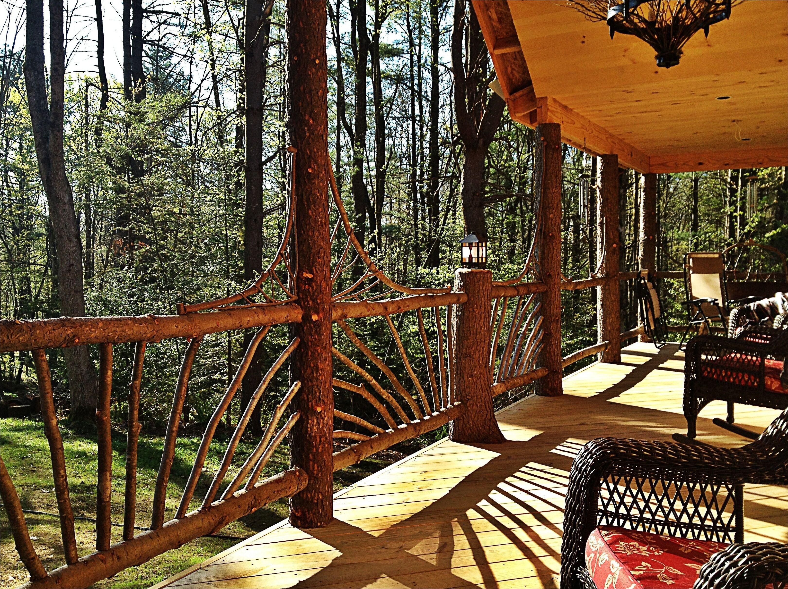 Morning sun on the front porch.