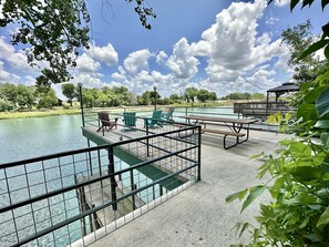 Outdoor dining -  Our Lake is Back! Tranquil at any time, but close to the Action.  (New Braunfels)