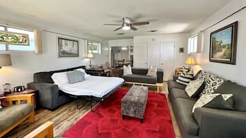 Smart TV, DVD player, books