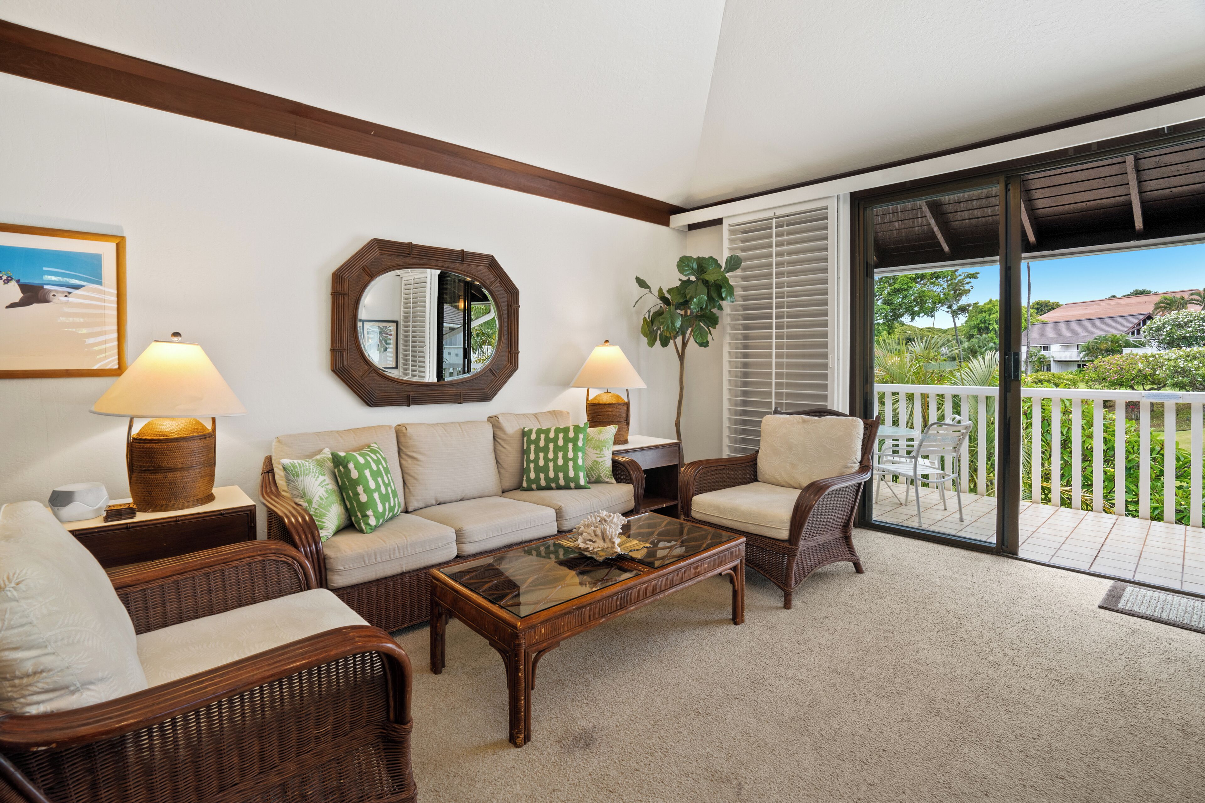 TV, DVD player, books, stereo