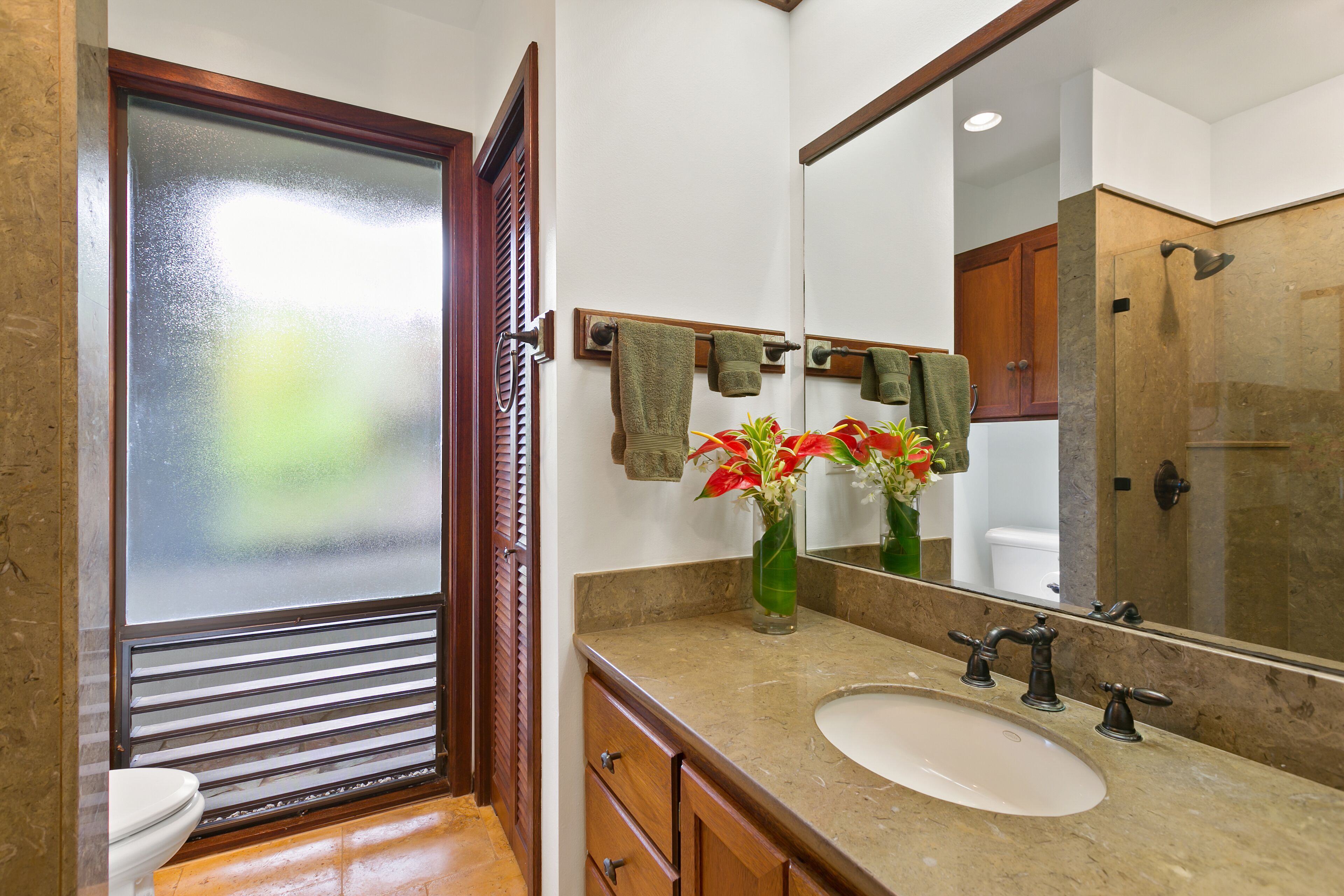 Bathtub, hair dryer, towels, soap