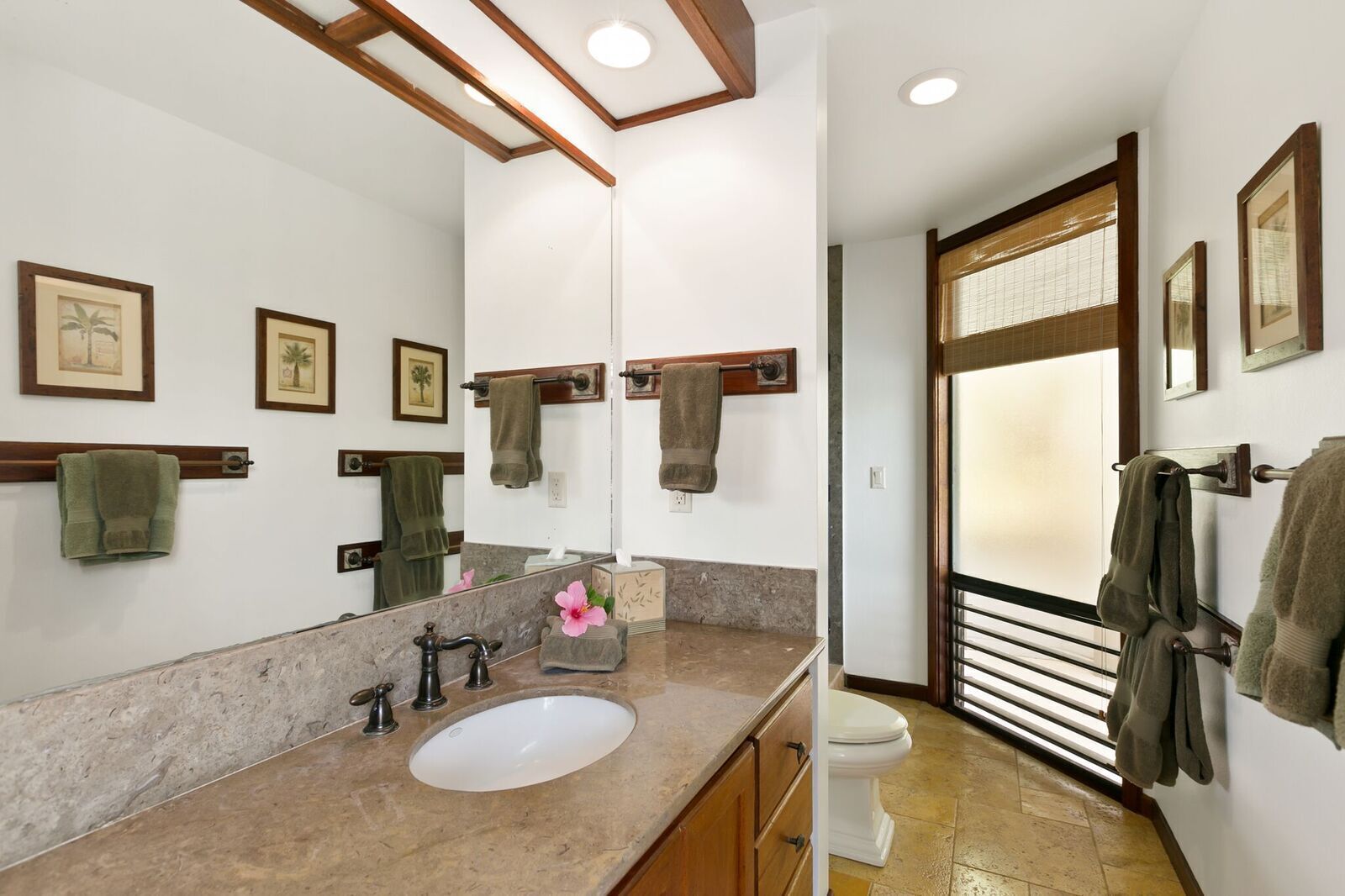 Bathtub, hair dryer, towels, soap