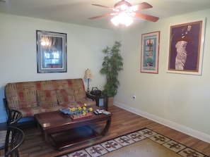 TV, DVD player, stereo