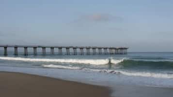 Chaises longues, serviettes de plage