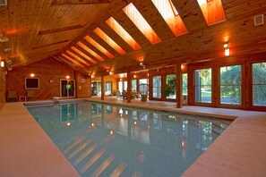 Indoor pool, a heated pool