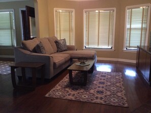 Télévision, cheminée, table de tennis de table, chaîne hi-fi