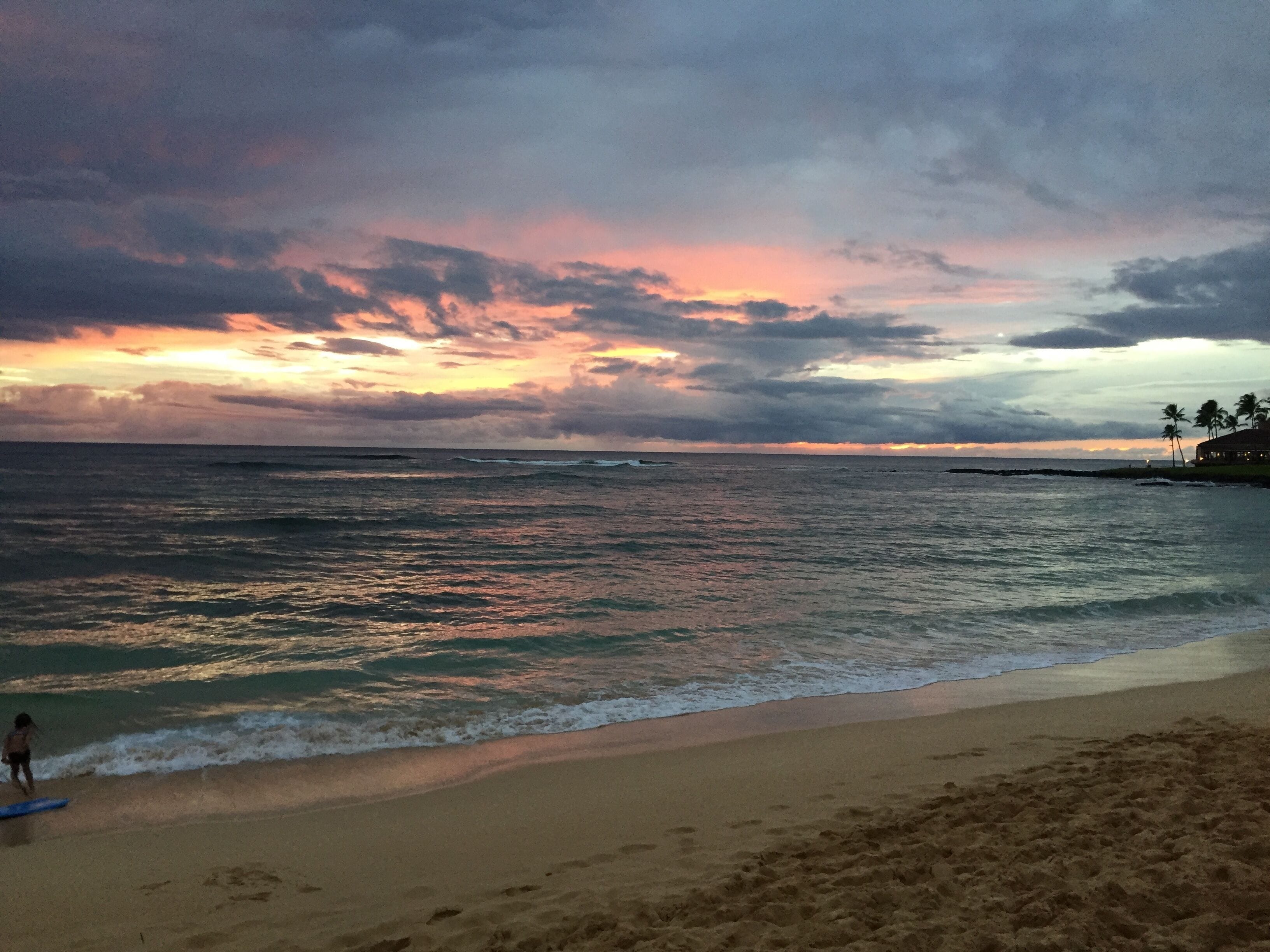 On the beach, sun loungers, beach towels