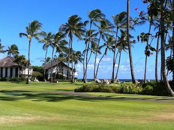 Looking out at the ocean from the condo lanai.