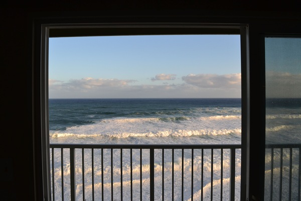 Opening of balcony door