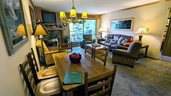 TV, fireplace, DVD player