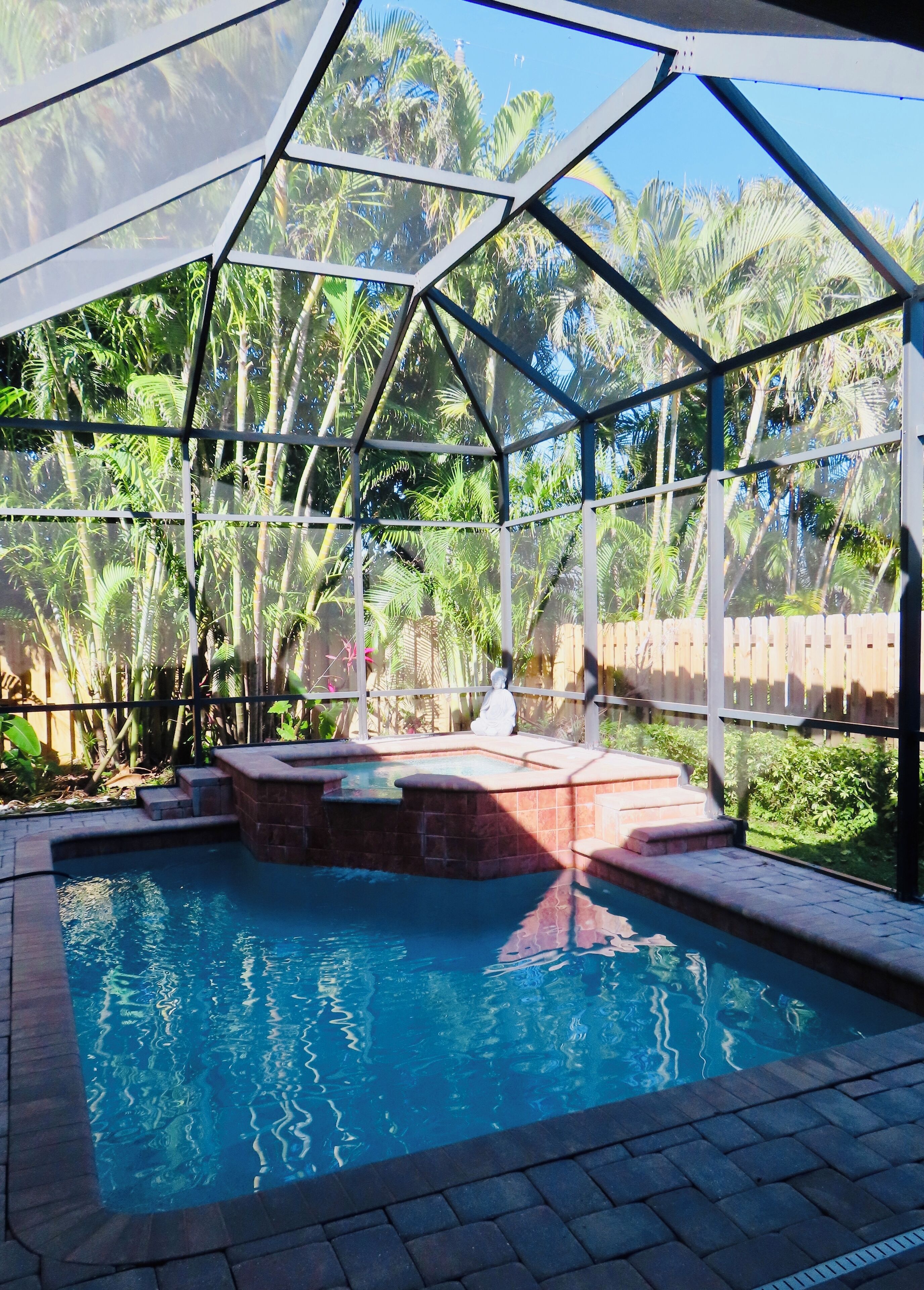 Piscine extérieure, piscine chauffée