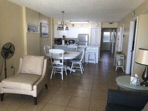 Smart TV, DVD player, books, video library