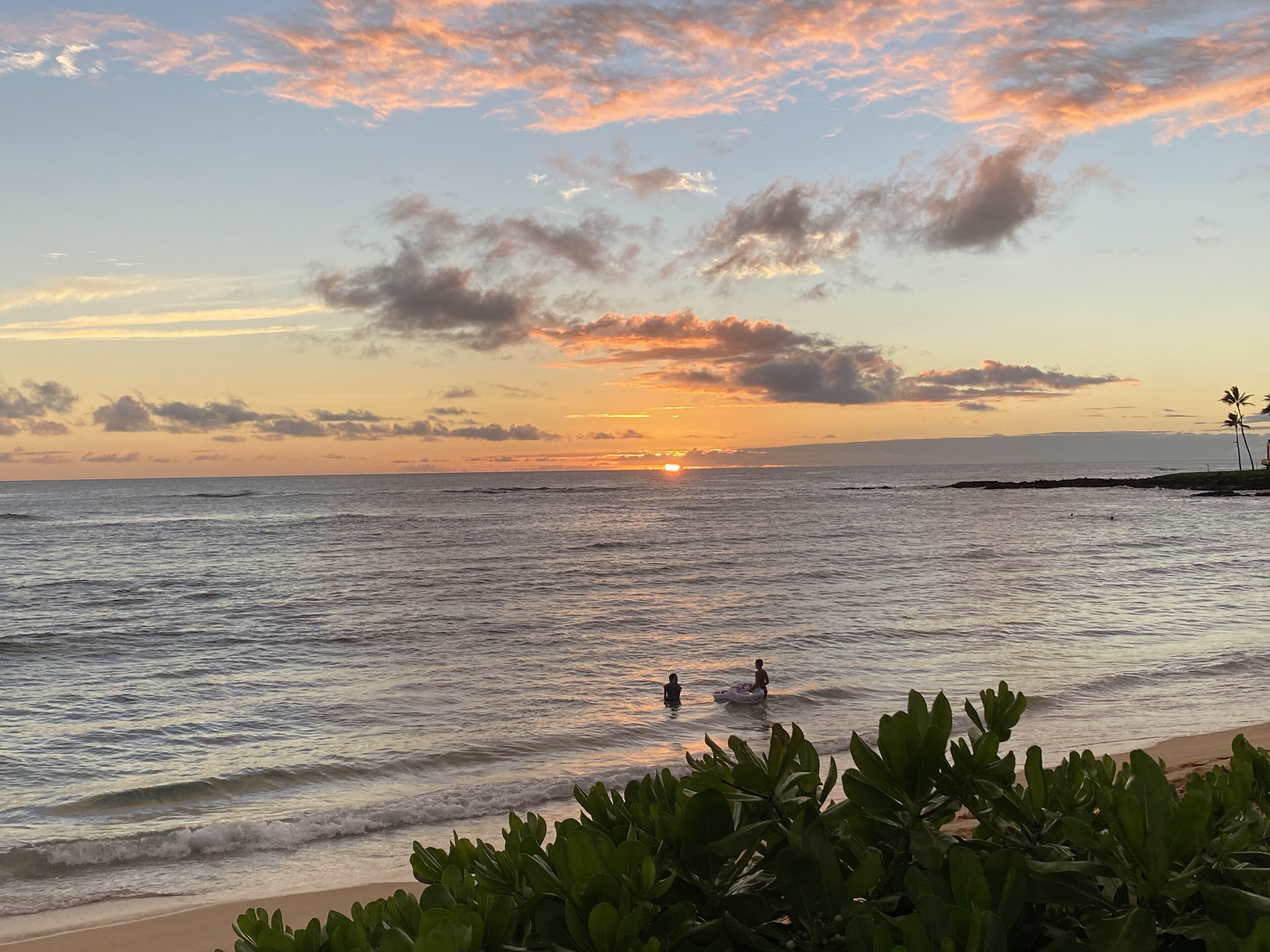On the beach, sun loungers, beach towels
