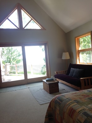 Smart TV, fireplace, DVD player, books