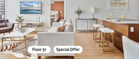Flat-screen TV, offices