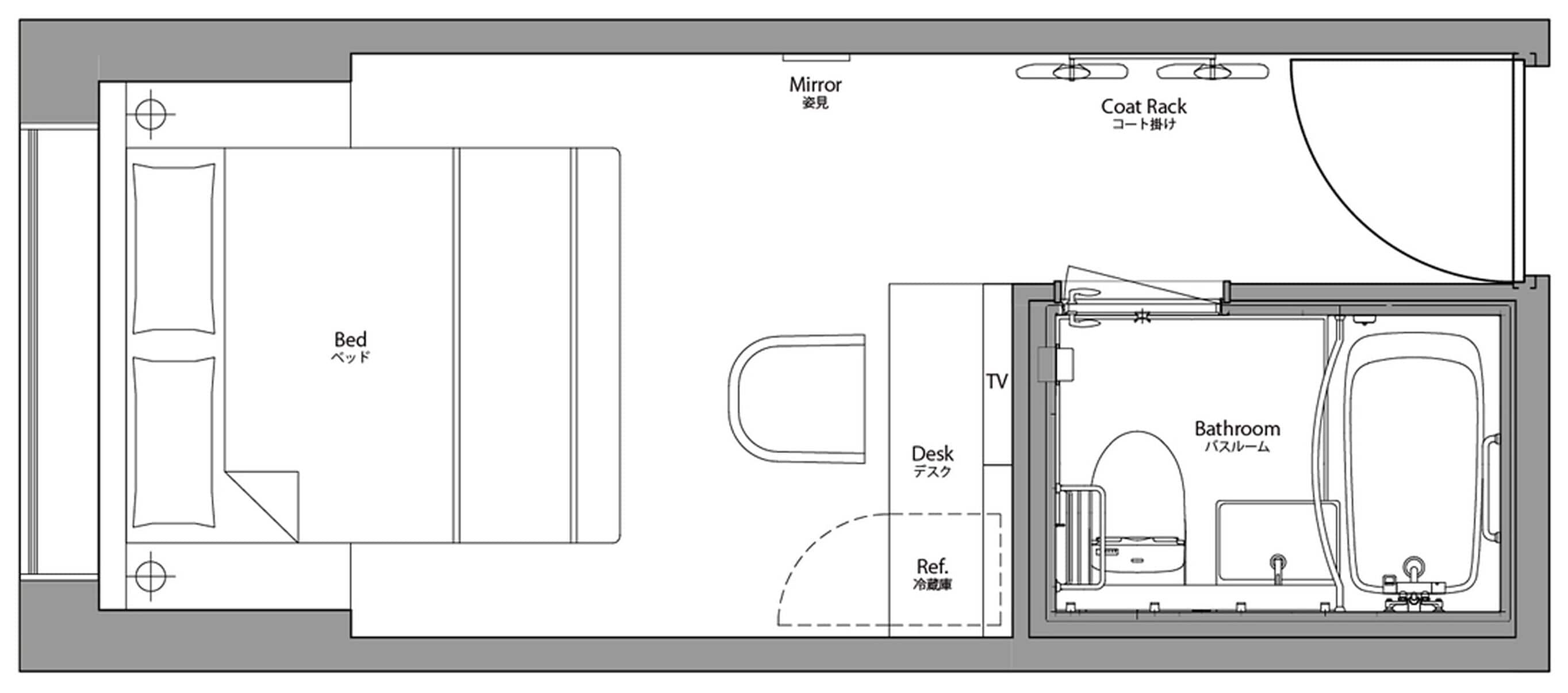 semi double room, non smoking | 1 bedroom, down duvets, blackout curtains, soundproofing