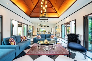 Villa Gelsomino with Private Pool | Living area | LCD TV - Jewels Villas Phuket (Si Sunthon)