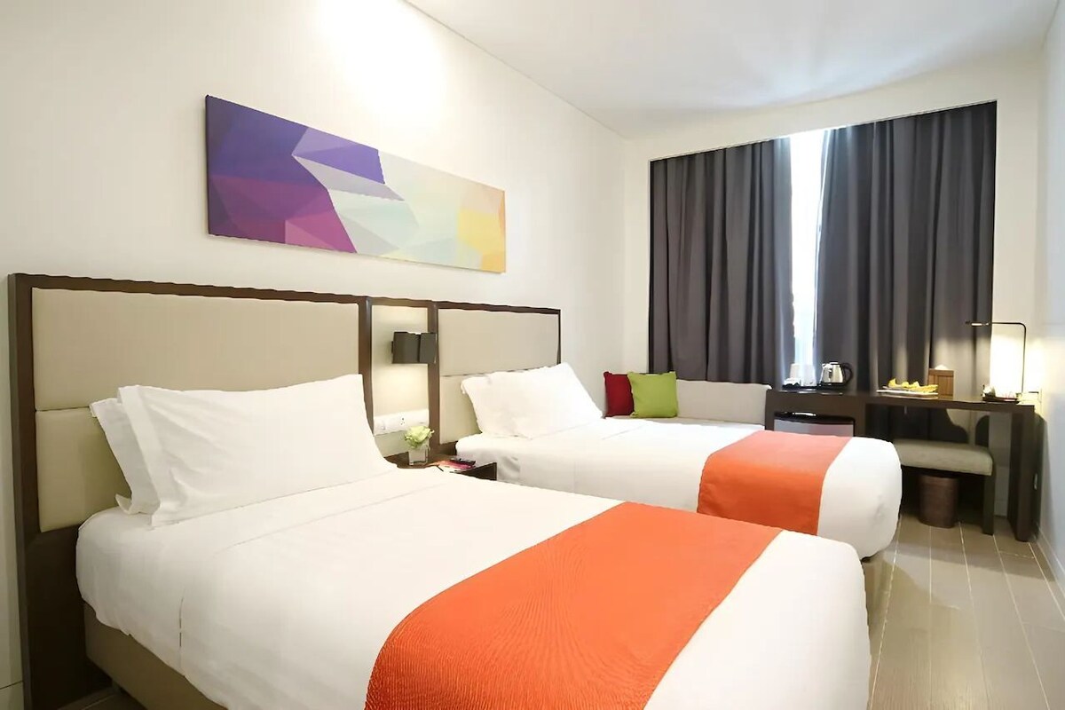 In-room safe, desk, iron/ironing board (on request), cribs (surcharge)