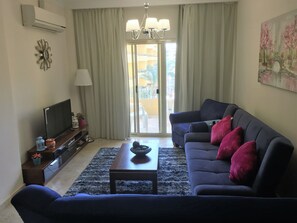 Apartment, 1 Bedroom, Pool View | Living room - Pool View Apart At British Resort 1532 (Hurghada)