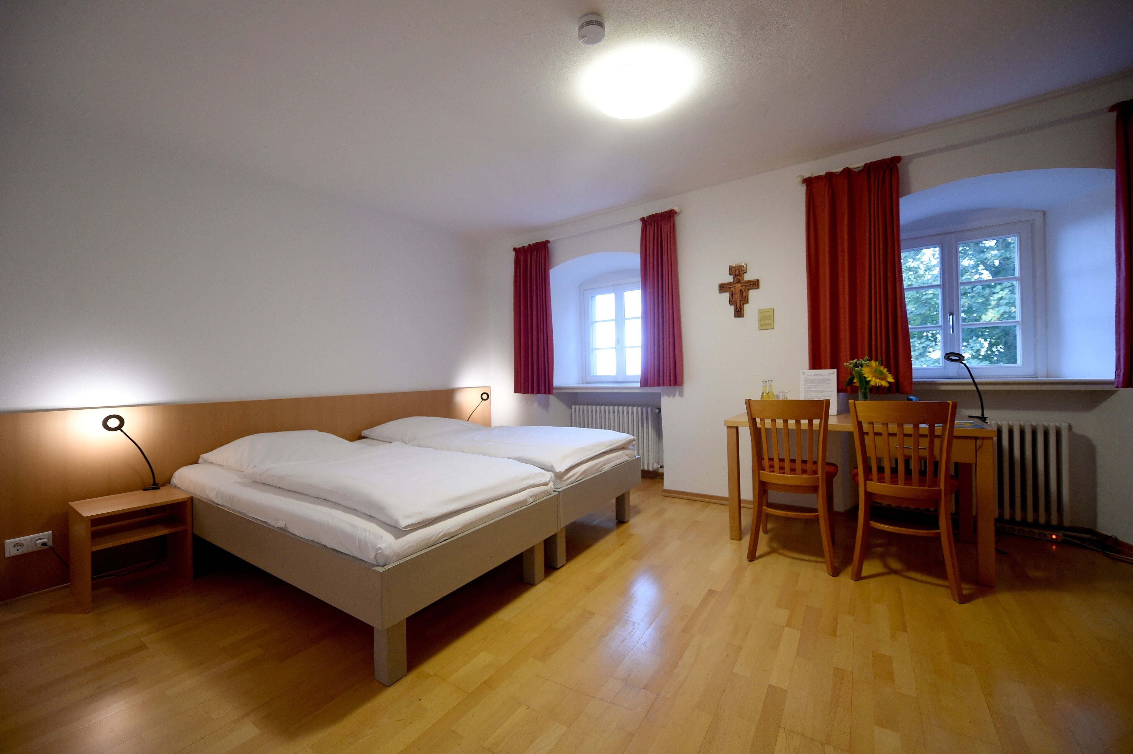 comfort double room | individually furnished, desk, laptop workspace, blackout curtains