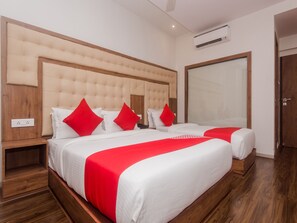 Chambre Double ou avec lits jumeaux | Espace de travail pour ordinateur portable, Wi-Fi gratuit, draps fournis