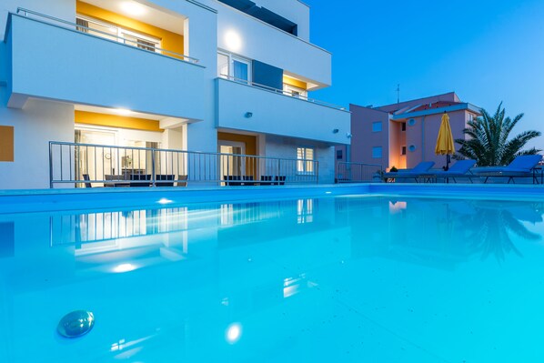 Front of property – evening/night