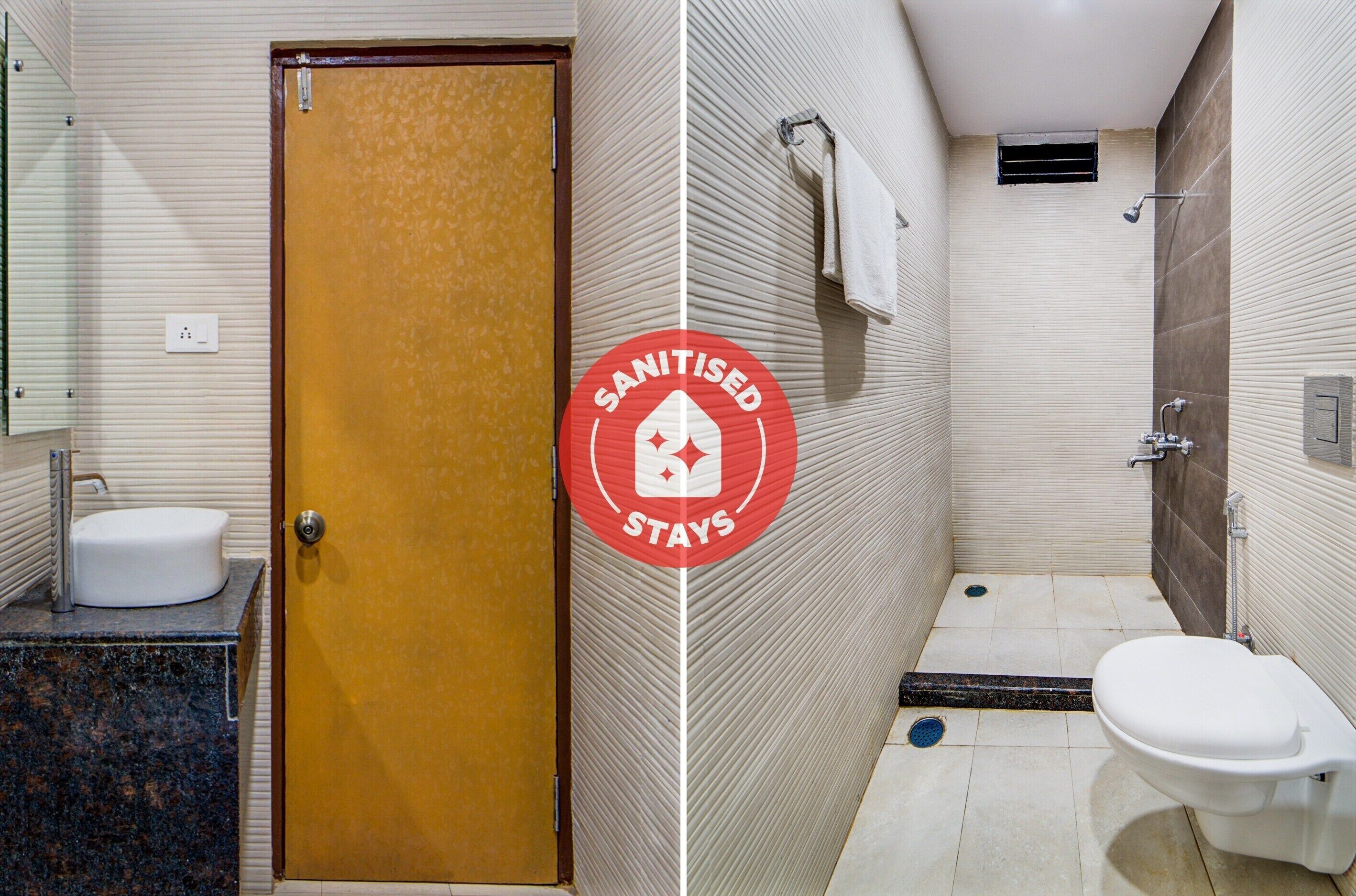 shower, free toiletries, towels