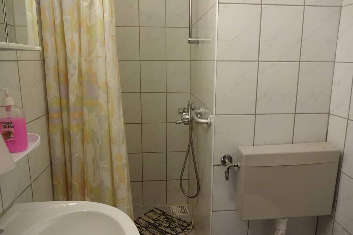 Habitación estándar, 1 cama King size, para no fumadores, vista al parque | Baño | Regadera, amenidades de baño gratuitas, secadora de cabello, toallas