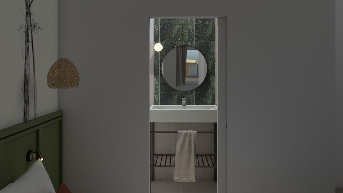 exclusive double room | bathroom | shower, rainfall showerhead, free toiletries, hair dryer