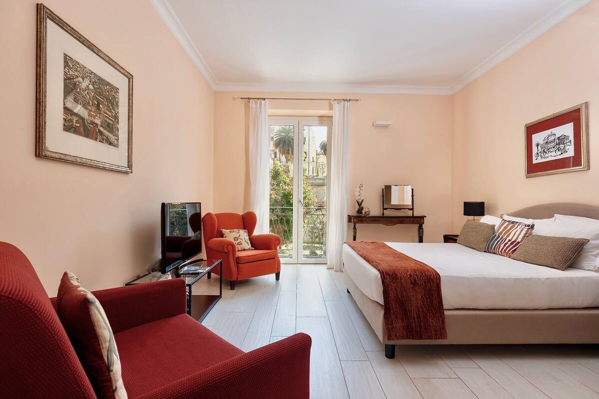 1 chambre, draps italiens Frette, literie de qualité supérieure