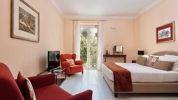 Superior Double Room, 1 Katil Ratu (Queen), Balcony, City View (Porta Carini) | 1 bilik tidur, cadar Frette Itali, peralatan tempat tidur premium