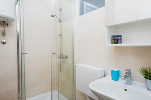 Comfort Studio, 1 Bedroom, Terrace, Sea View (A3) | Bathroom - Apartments by the Sea Semy (Novalja)