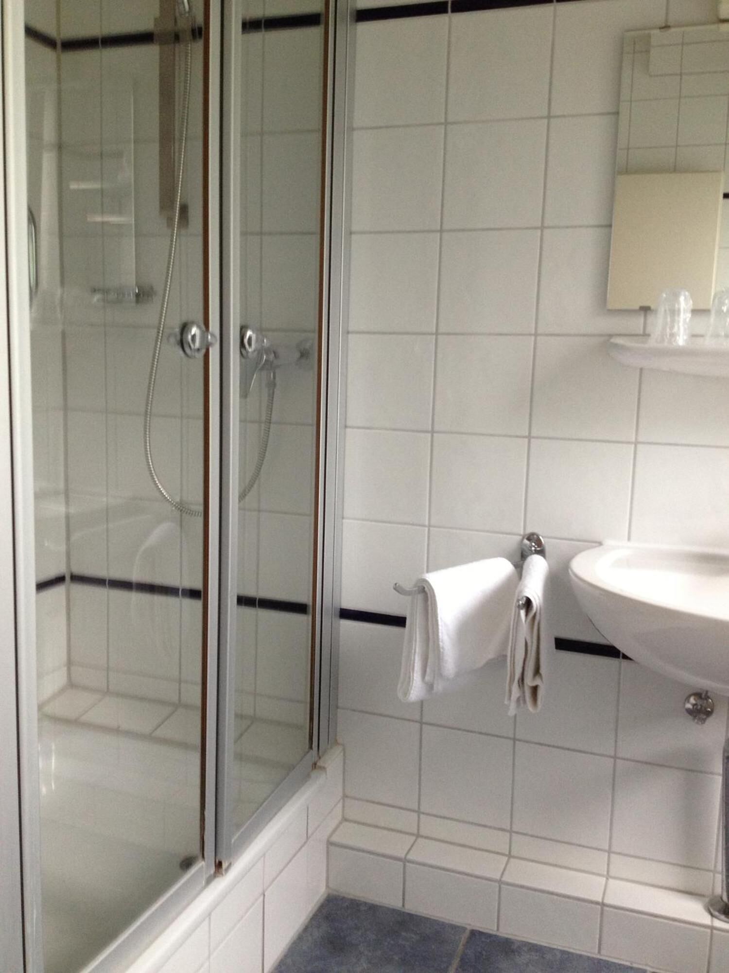 free toiletries, hair dryer, towels