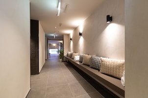 Sauna, steam room, body treatments, facials, massages