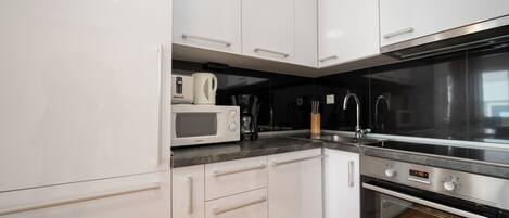 Deluxe Apartment, 2 Bedrooms, Private Pool, Garden View (C1) | Private kitchen | Fridge, oven, stovetop, dishwasher