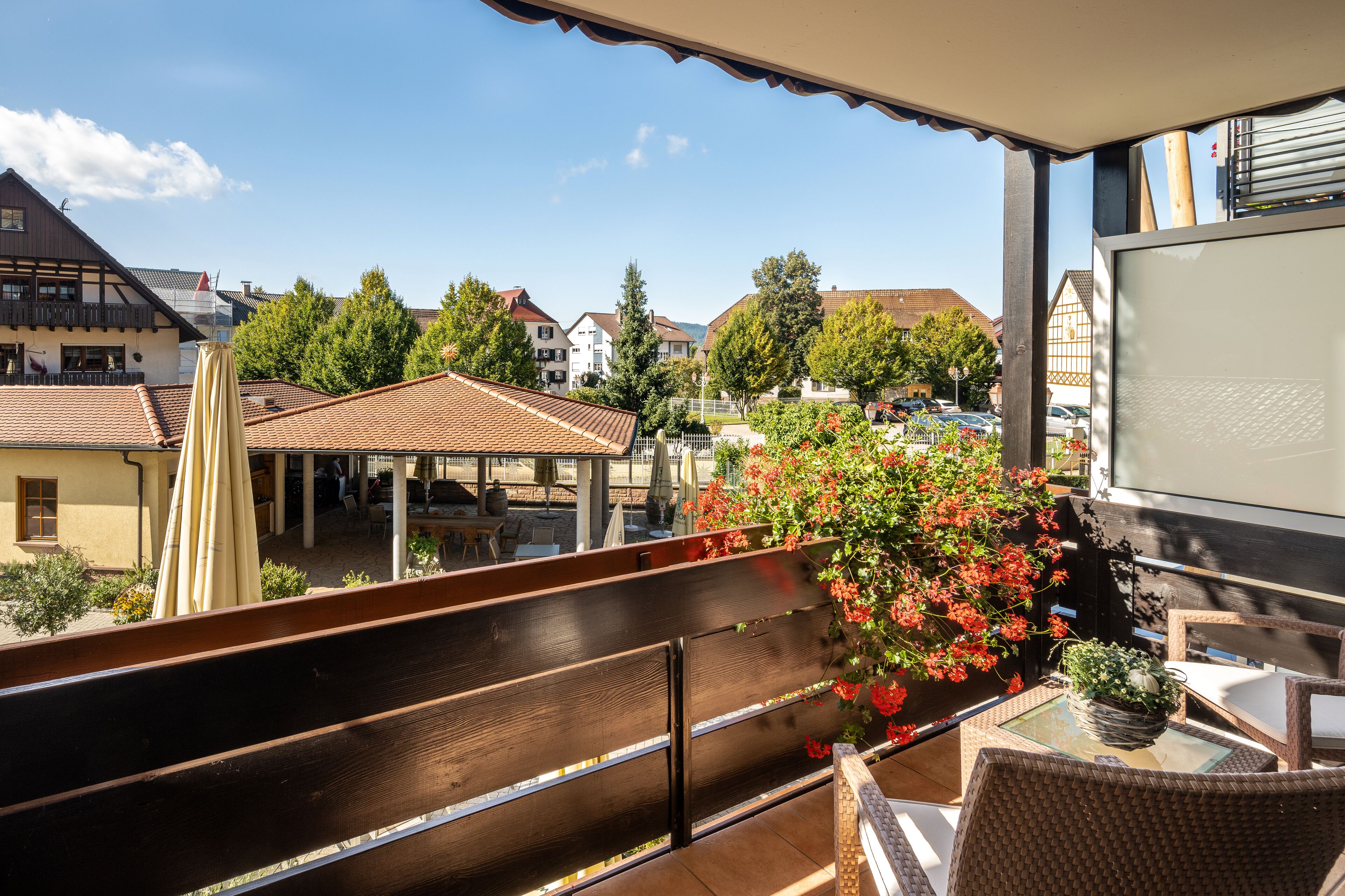 Blick vom Balkon