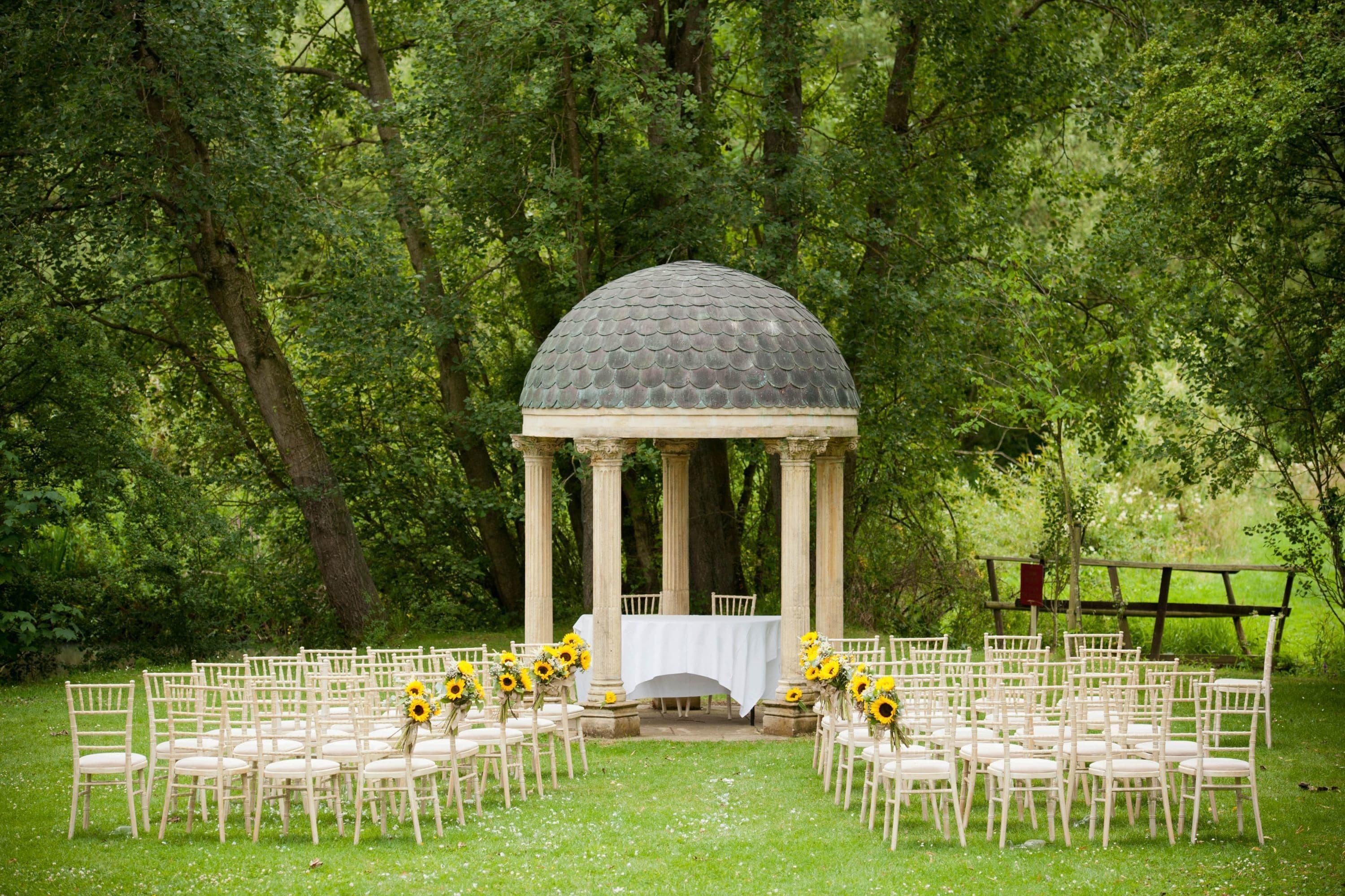 outdoor wedding area