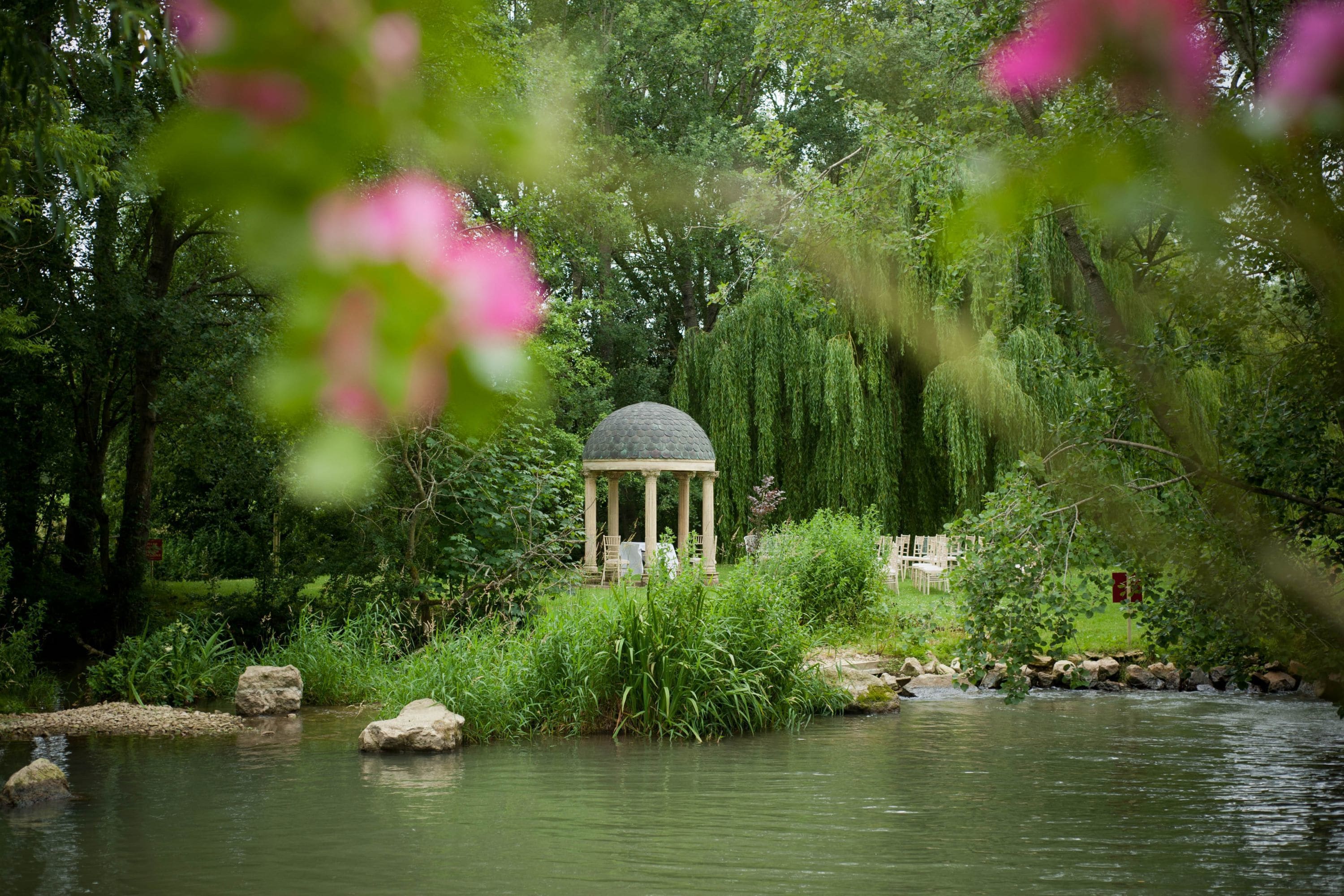 outdoor wedding area