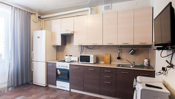 Apartment, 1 Schlafzimmer | Eigene Küche | Kühlschrank, Mikrowelle, Herdplatte, Wasserkocher
