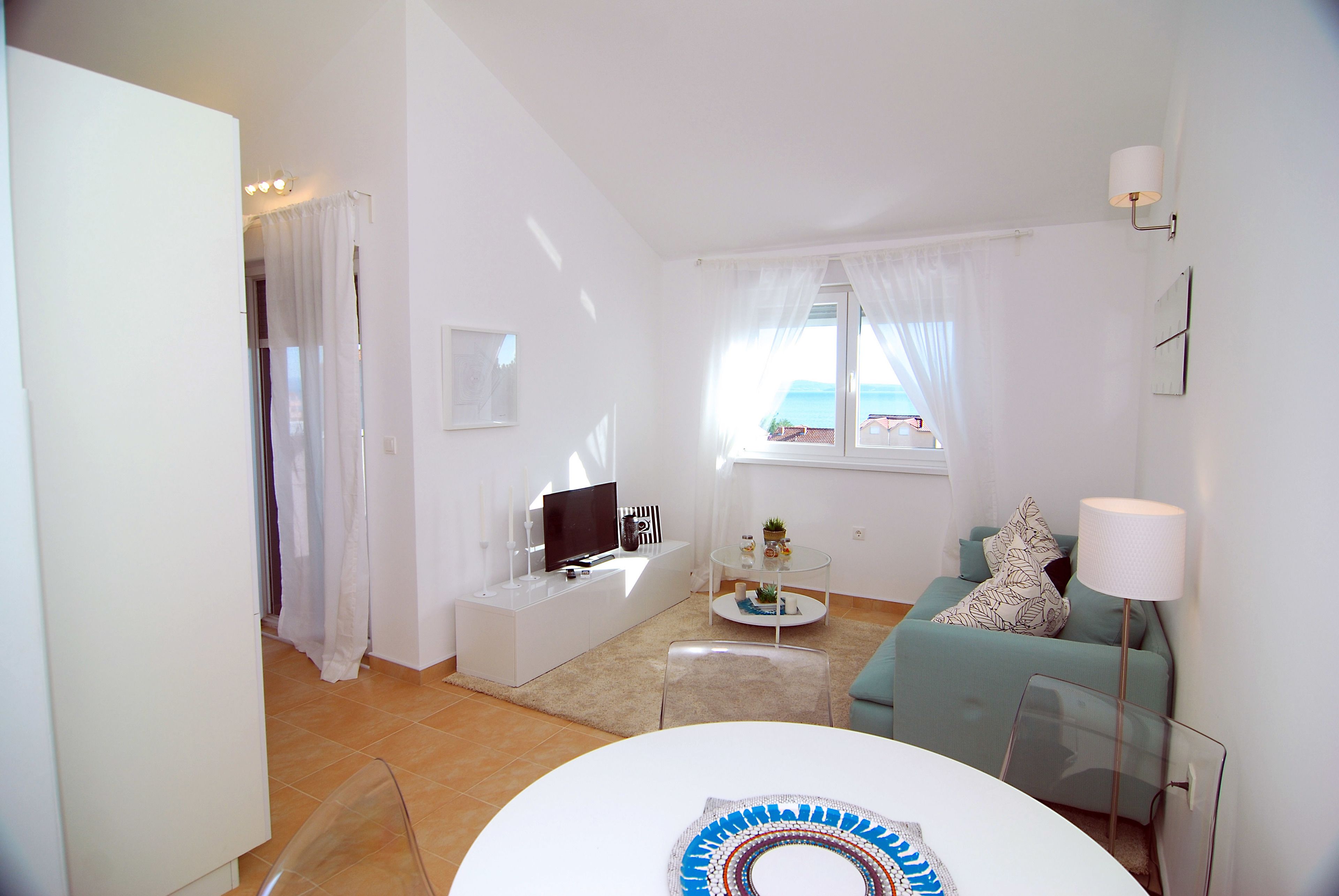 Appartement, uitzicht op zee | Dineren op de kamer