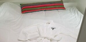 Room (1971 Holiday Rambler - Sue Ellen) | Premium bedding, down comforters, memory foam beds